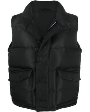 McQueen Graffiti-print Padded Gilet - Black