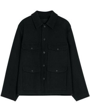 Lemaire Patch-Pocket Buttoned Shirt Jacket - Black