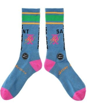 SAINT Mxxxxxx X Sean Wotherspoon Stripe Graphic Socks - Green