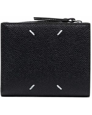 Maison Margiela Flip Flap Leather Wallet - Black