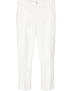 COMME DES GARÇON BLACK Cropped Slim-Cut Trousers - White