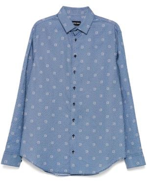 Giorgio Armani Printed Shirt - Blue