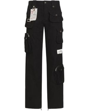 Dolce & Gabbana Waxed Faille Trousers - Black