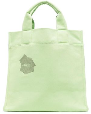 Objects IV Life Logo-Print Cotton Tote Bag - Green