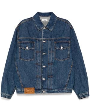 Bally Button-Up Denim Jacket - Blue