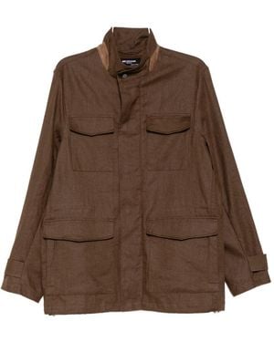 Kiton Chest Pockets Military Jacket - Brown