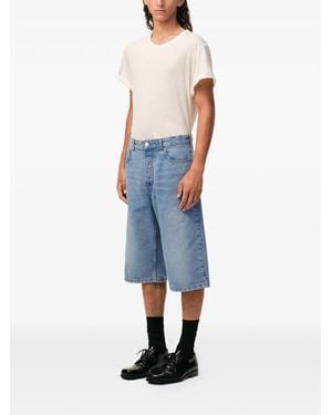 Ami Paris Denim Bermuda Shorts - Blue