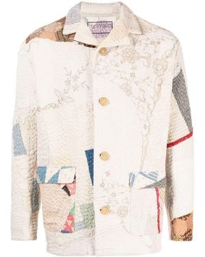 By Walid Noah Patchwork-Design Jacket - Natural