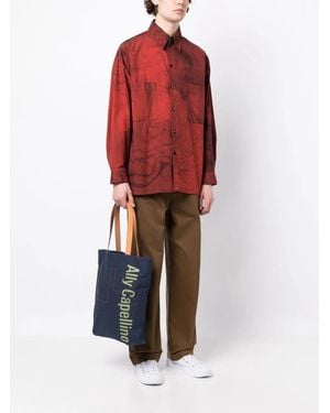 Ally Capellino Logo-Print Tote Bag - Red