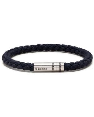 Le Gramme X Orlebar Brown Engraved-logo Bracelet - Blue