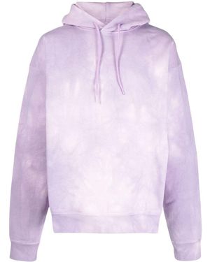 Martine Rose Tie Dye-Print Cotton Hoodie - Purple