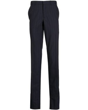 Brioni Striped Straight-Leg Trousers - Blue