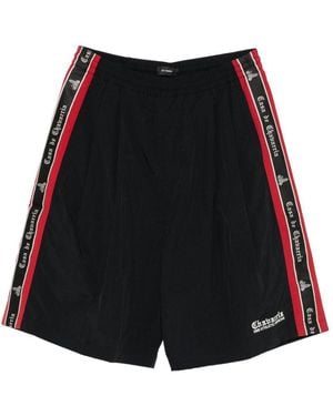 Willy Chavarria Logo-Embroidered Shorts - Black