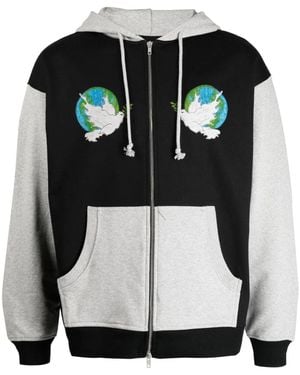 Rassvet (PACCBET) Appliqué-details Colour-block Cotton Jacket - Black