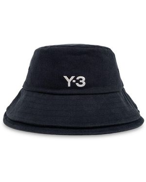 Y-3 Bucket Hat With Logo Print - Blue