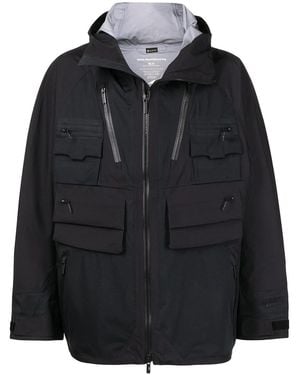 White Mountaineering Hooded Zipped Jacket - Black
