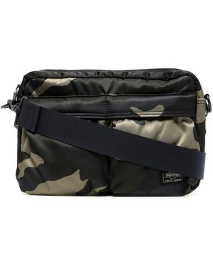 Porter-Yoshida and Co Camouflage-Print Crossbody Bag - Black