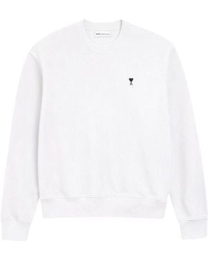Ami Paris Contrasted Sweatshirt - White