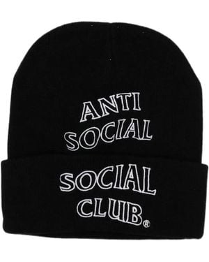 ANTI SOCIAL SOCIAL CLUB Logo-Embroidered Beanie - Black