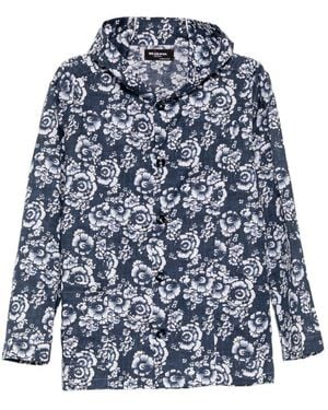Kiton Floral-Print Shirt - Blue