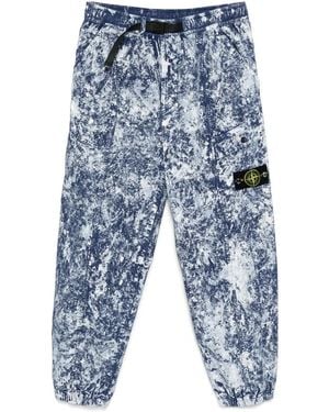 Stone Island Printed Cargo Trousers - Blue