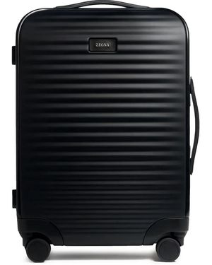ZEGNA Logo-Patch Trolley Bag - Black