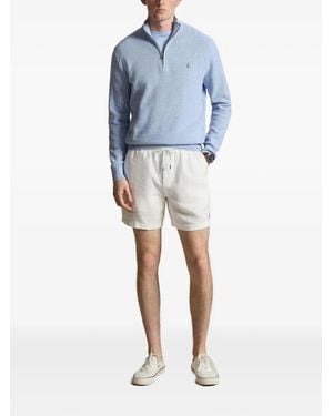 Polo Ralph Lauren Quarter Zip Knit Jumper - Blue