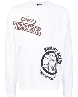Undercoverism Logo-Print Crew Neck Sweatshirt - White