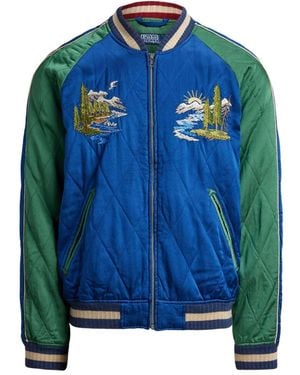Polo Ralph Lauren Embroidered Quilted Jacket - Blue