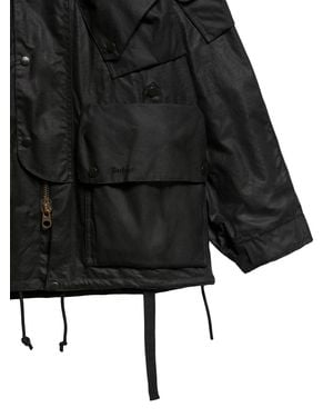 Barbour Multi-Pocket Waxed Jacket - Black