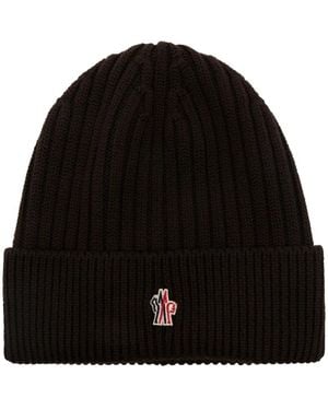Moncler Wool Beanie Hat - Black