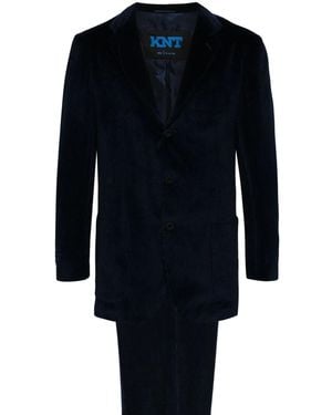 Kiton Single-Breasted Corduroy Suit - Blue