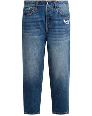 Moose Knuckles X Evisu Graphic Tapered Jeans - Blue