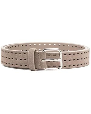 Giorgio Armani Suede Belt - Gray
