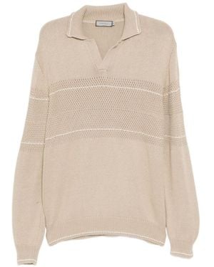 Canali Jacquard Jumper - Natural