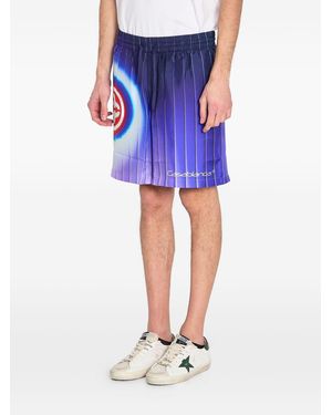 CASABLANCA Shockwave Silk Shorts - Blue