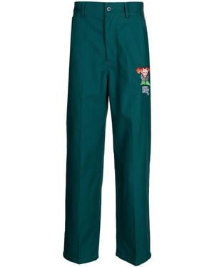 Rassvet (PACCBET) Logo-Embroidered Straight-Leg Trousers - Green