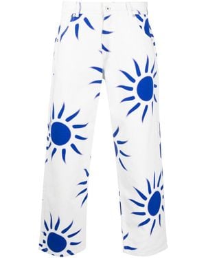Liberal Youth Ministry Graphic-Print Straight-Leg Jeans - Blue