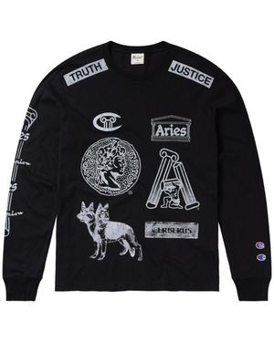 Champion X Aries Graphic-Print Sweatshirt - Blue