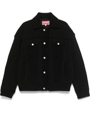 KENZO Knitted Down Jacket - Black