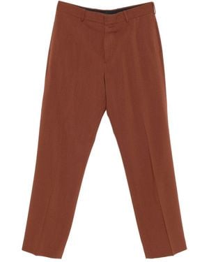 Paul Smith Wool Straight-Leg Trousers - Brown