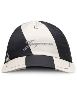 Jacquemus La Casquette Baluchon Striped Cap - Blue