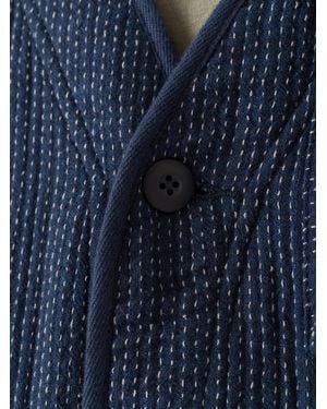 Maharishi Sashiko-Stitch Utility Vest - Blue