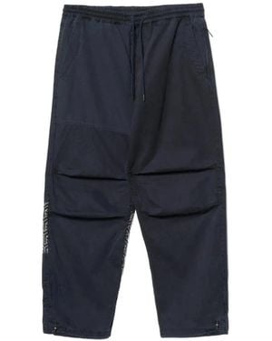 Maharishi Sashiko Embroidered Drawstring Trousers - Blue