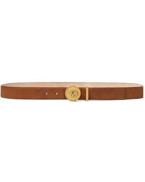 Versace Medusa Biggie Nabuck Belt 1.2" - Brown