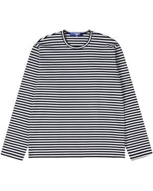 Junya Watanabe Horizontal-Stripe Long-Sleeved T-Shirt - Blue