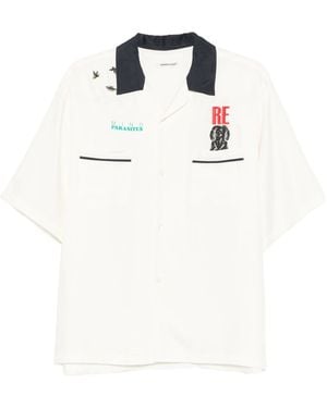 Undercover Contrast-Collar Shirt - White