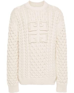 Givenchy 4G Cable-Knit Jumper - Natural