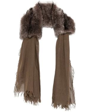Giorgio Armani Frayed-Edge Scarf - Natural
