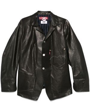 Junya Watanabe X Levis Leather Jacket - Black